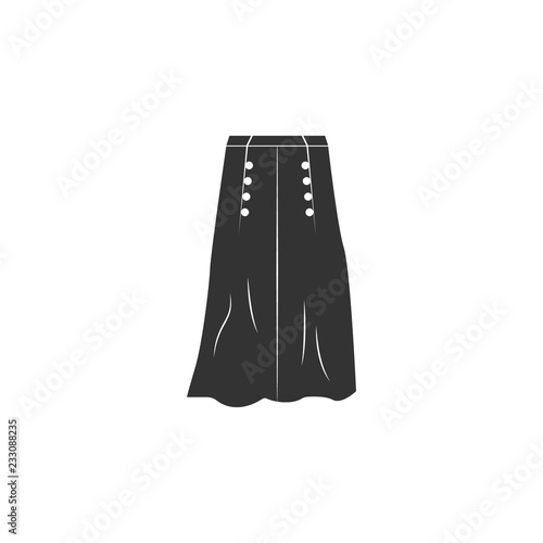 skirt jeans icon. Element of jeans icon for mobile concept and web apps. Glyph skirt jeans icon can be used for web and mobile