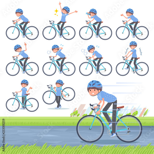 flat type Mash hair women Sportswear_road bike