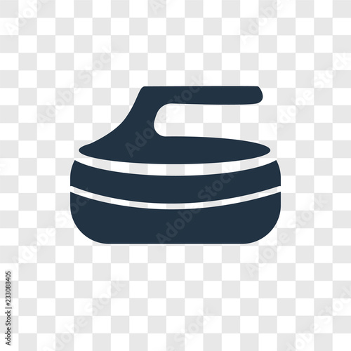 Curling vector icon isolated on transparent background, Curling transparency logo design