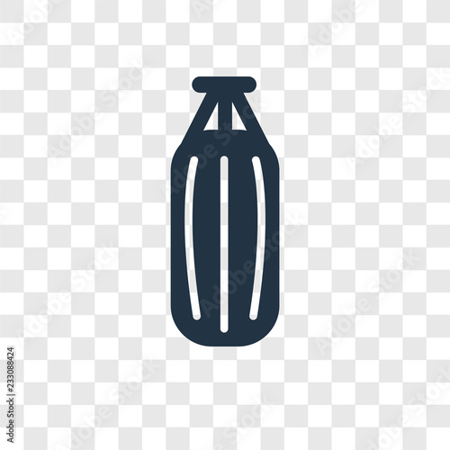 Punching bag vector icon isolated on transparent background, Punching bag transparency logo design