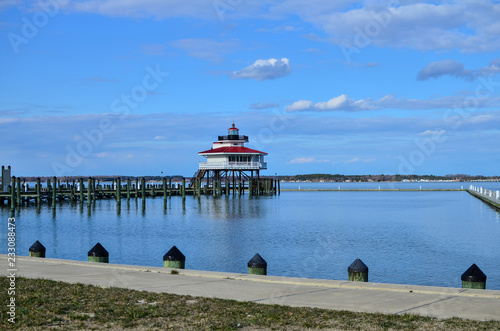 Choptank River Lighthouse in Cambridge Maryland, on Maryland's Eastern Shore also known as Delmarva. photo