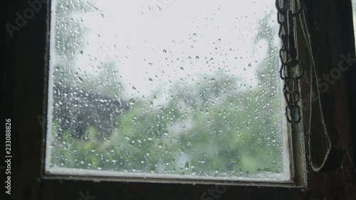 Wet old window