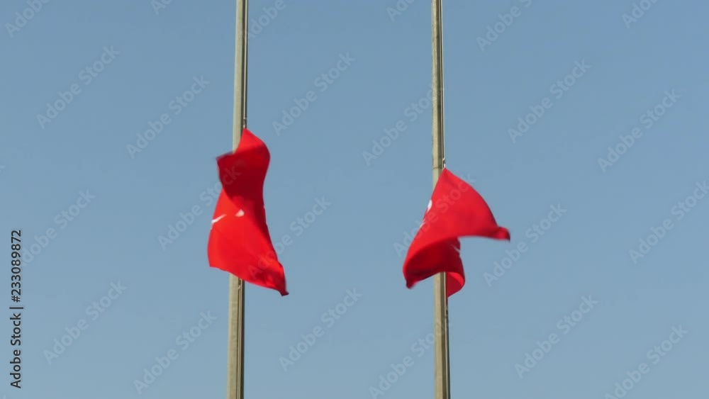 Turkish flag, lower the flag to half-staff Turkish flag, lower the flag to half-staff