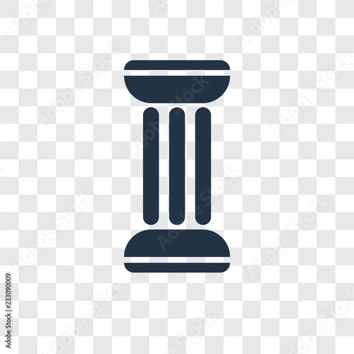 Column vector icon isolated on transparent background, Column transparency logo design