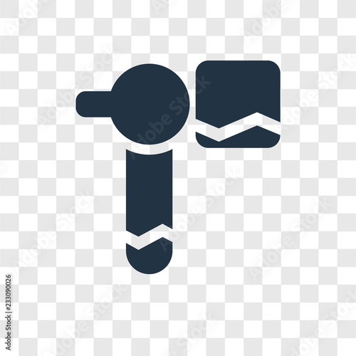 Hammer vector icon isolated on transparent background, Hammer transparency logo design