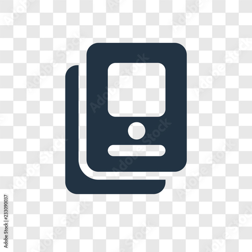 Book vector icon isolated on transparent background, Book transparency logo design