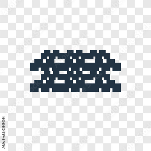 Bricks vector icon isolated on transparent background, Bricks transparency logo design