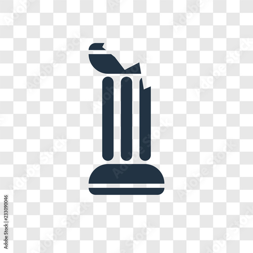 Column vector icon isolated on transparent background, Column transparency logo design