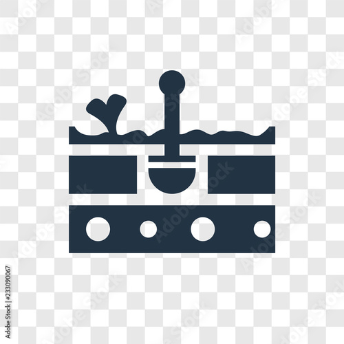 Fossil vector icon isolated on transparent background, Fossil transparency logo design