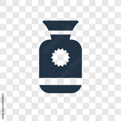 Vase vector icon isolated on transparent background, Vase transparency logo design