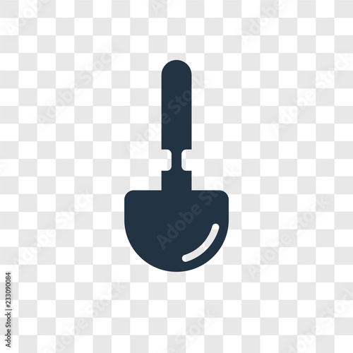 Shovel vector icon isolated on transparent background, Shovel transparency logo design