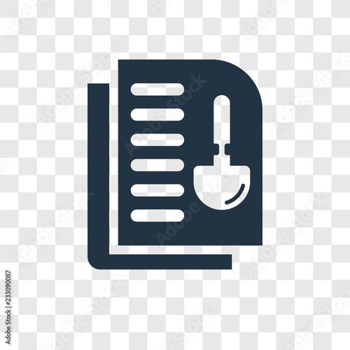 Document vector icon isolated on transparent background, Document transparency logo design