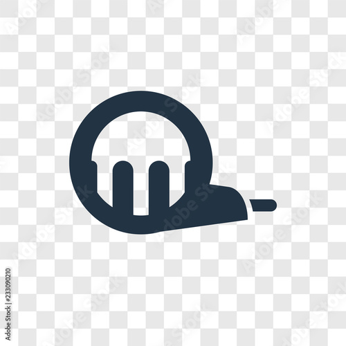Measure tape vector icon isolated on transparent background, Measure tape transparency logo design
