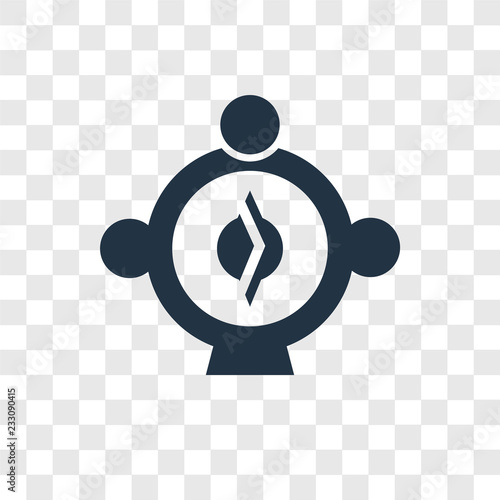 Compass vector icon isolated on transparent background, Compass transparency logo design