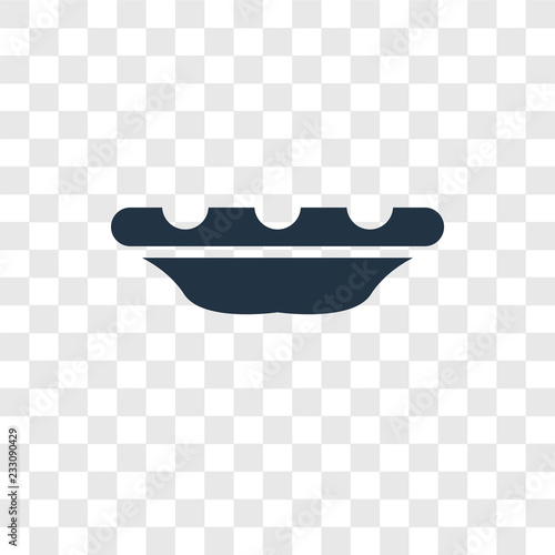 Dish vector icon isolated on transparent background, Dish transparency logo design