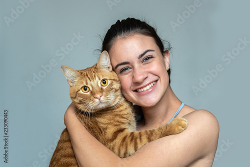 Tolerant cat poses for a quick photo.