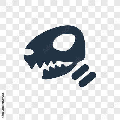 Dinosaur vector icon isolated on transparent background, Dinosaur transparency logo design
