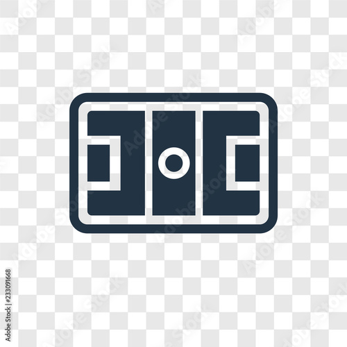 Hockey pitch vector icon isolated on transparent background, Hockey pitch transparency logo design