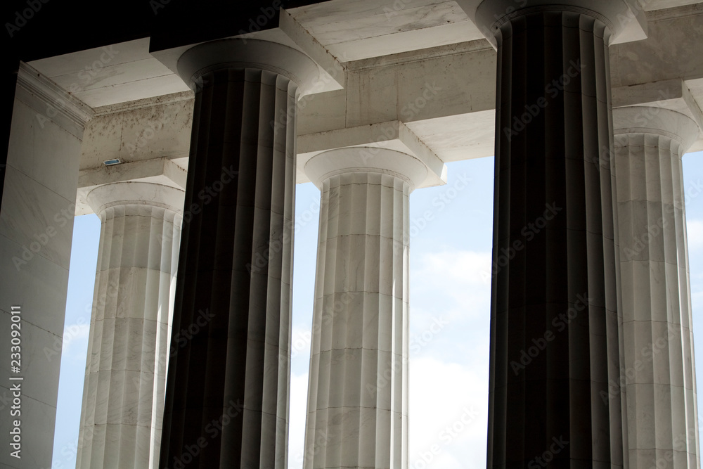 White Architectural Columns