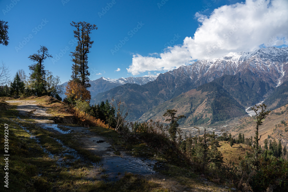 Indian Himalayas mountains in Manali Rohtang Pass Indian Himalayas mountains in Manali Rohtang Pass