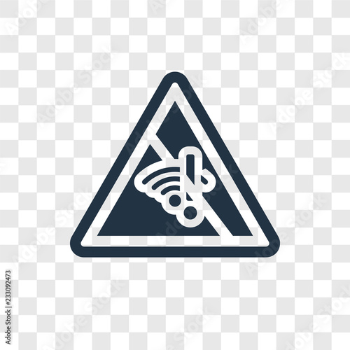 No wifi vector icon isolated on transparent background, No wifi transparency logo design