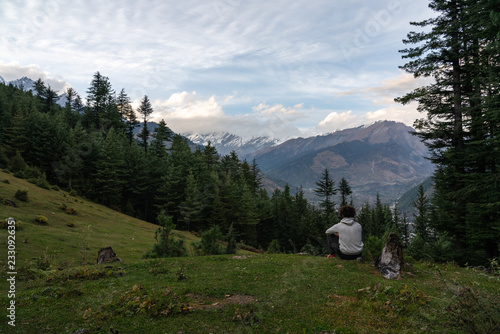 Manali city Himalayas mountains landscape 