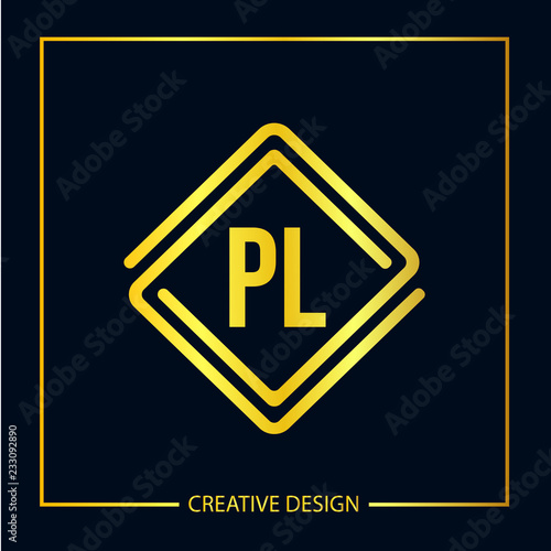 Initial Letter PL Logo Template Vector Design