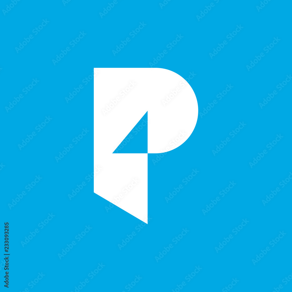 Letter P simple logo Letter P simple logo
