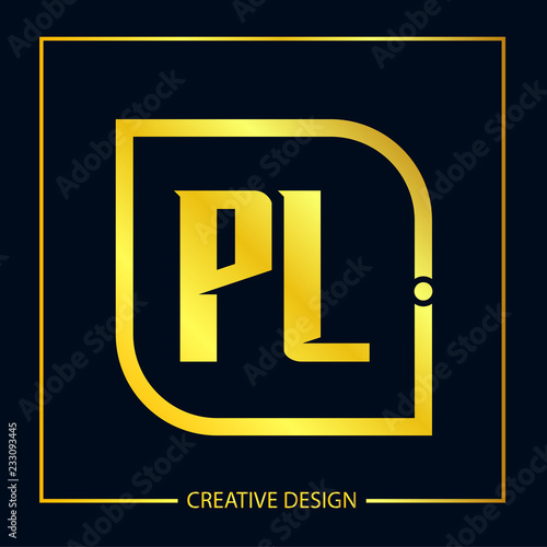 Initial Letter PL Logo Template Vector Design