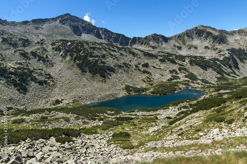 Panoramic Landscape with Dalgoto  The Long   lake  Pirin Mountain  Bulgaria