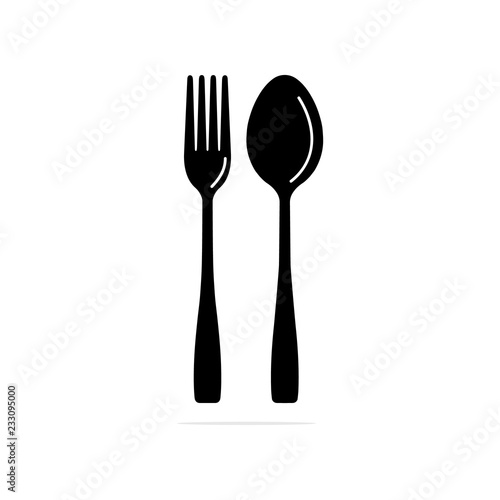 fork and spoon icon. Vector concept illustration for design.