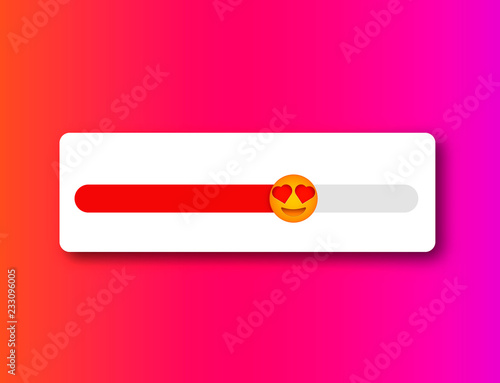 Love level slider . Feedback emotions poll 