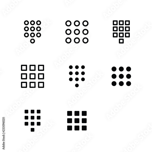 Keypad Icon Logo Vector Symbol