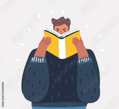 Man reading book
