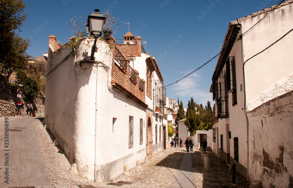 street in old town of granada