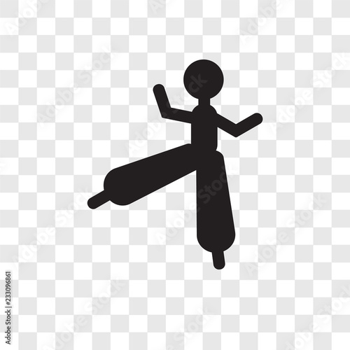 Stilt walker man vector icon isolated on transparent background, Stilt walker man transparency logo design
