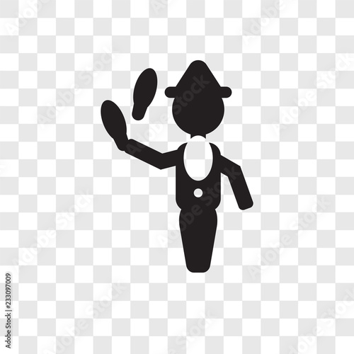 Ringmaster man vector icon isolated on transparent background, Ringmaster man transparency logo design