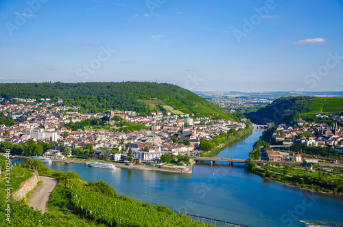 Bingen am Rhein and Rhine river, Rheinland-Pfalz, Germany