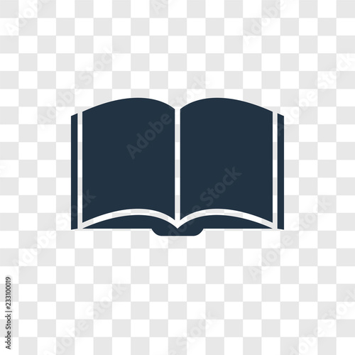 Open book vector icon isolated on transparent background, Open book transparency logo design