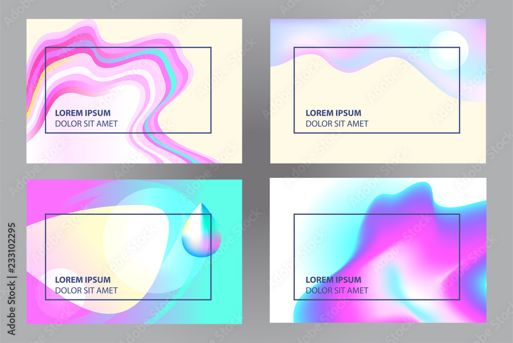Abstract gradient background with square border. Modern design colorful shape. Concept trendy minimal design