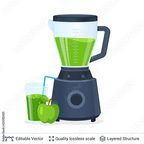 Fruit Juice Squeezer or Blender Kitchen Appliance.