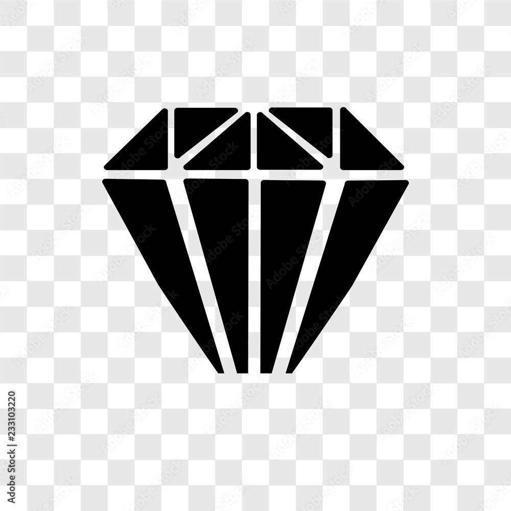 Diamond vector icon isolated on transparent background, Diamond transparency logo design Diamond vector icon isolated on transparent background, Diamond transparency logo design