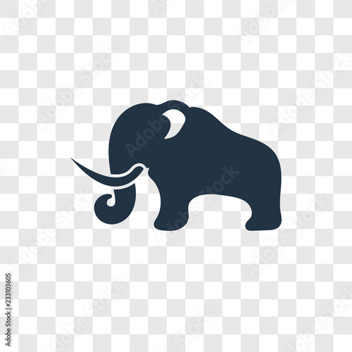 Mammoth vector icon isolated on transparent background, Mammoth transparency logo design