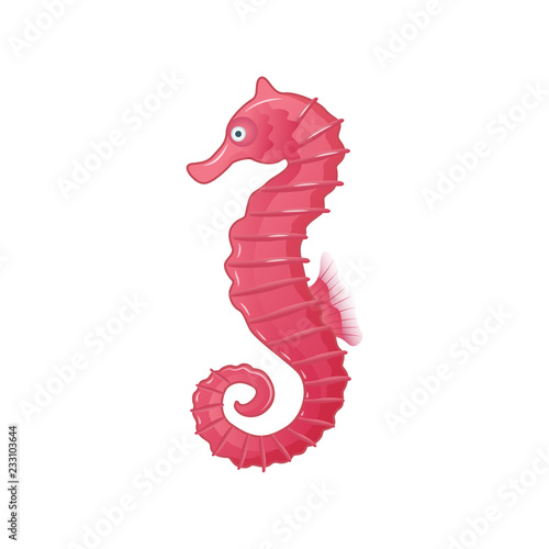 Cute sea horse cartoon.