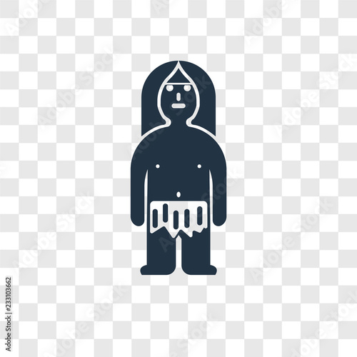 Troglodyte vector icon isolated on transparent background, Troglodyte transparency logo design