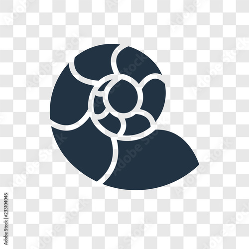 Fossil vector icon isolated on transparent background, Fossil transparency logo design