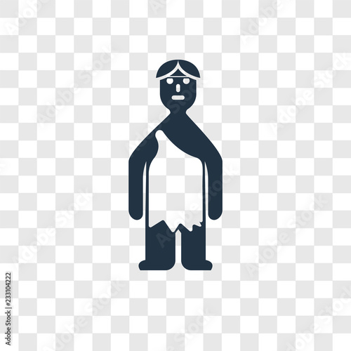 Troglodyte vector icon isolated on transparent background, Troglodyte transparency logo design