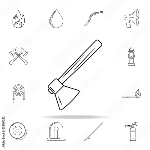 ax icon. Fireman icons universal set for web and mobile