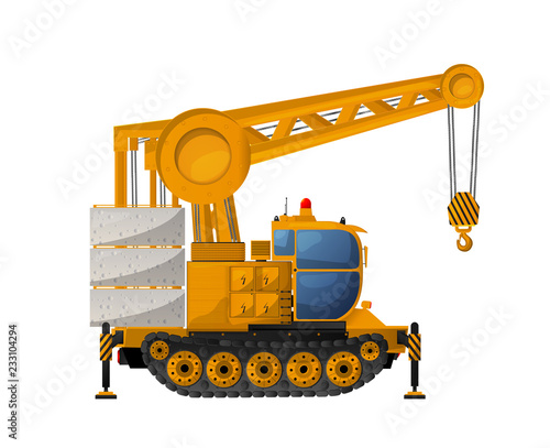 Toy crane vector
