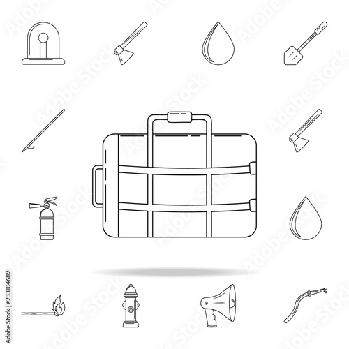 fire-bag icon. Fireman icons universal set for web and mobile